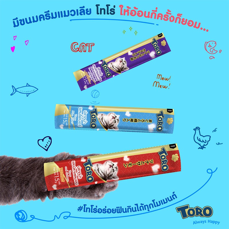 (ลดล้างสต็อก) TORO Lickable Cat Treats ขนมแมวเลีย โทโร่ รูปที่ 5