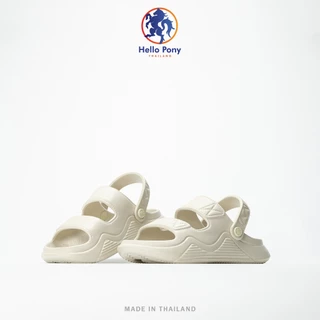 Hello Pony รองเท้าแตะรัดส้น ทรงมินิมอล รองเท้าแบบสวม สายคาดคู่ EVA แฟชั่น พื้นนุ่ม กันลื่น MHM4010