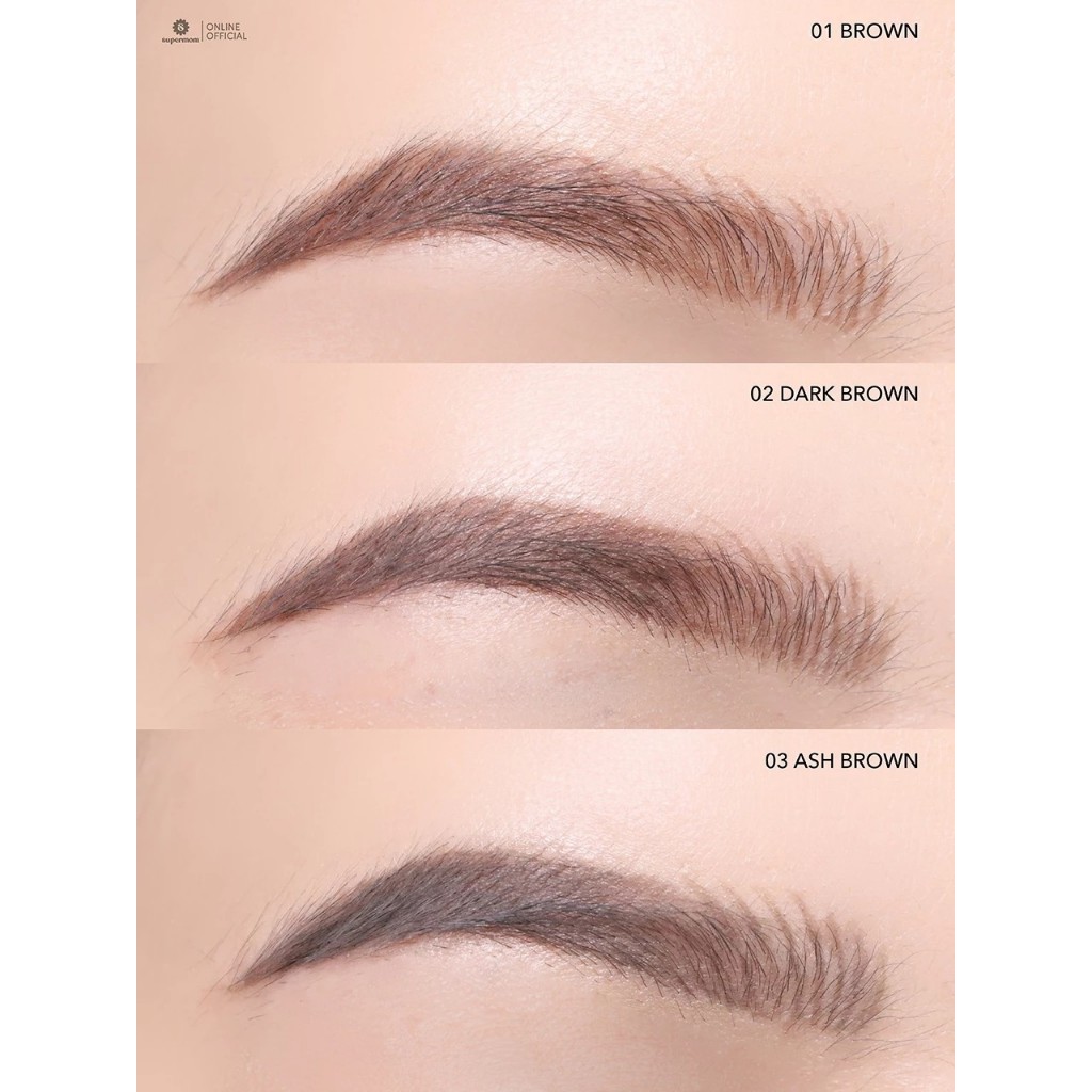 SUPERMOM รุ่นใหม่มีรีฟิล  2IN1 SLIM EYEBROW PENCIL ดินสอเขียนคิ้ว  1.0 mm ปริมาณ 0.03 กรัม - รูปที่ 3