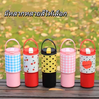 【ONDA】สเตนเลส แก้วน้ำเย็นจัด750ml แก้วเก็บความร้อนแบบมีหลอดสำหรับเด็กผู้หญิงแก้วมีความจุขนาดใหญ่