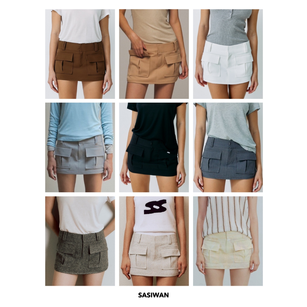 (พร้อมส่ง) SSW ELLA SKIRT (low waist) - กระโปรงกางเกงเอวต่ำ