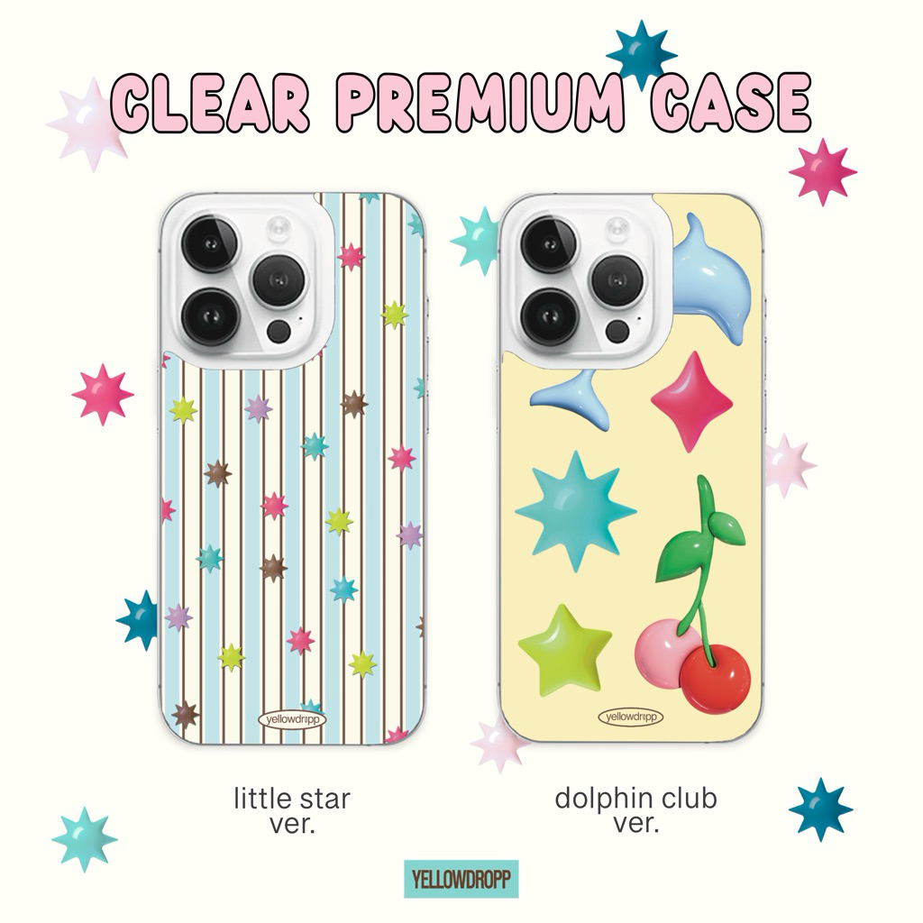 พร้อมส่ง 🐬 เคสไอโฟน little star & dolphin club *ไม่ใช่เคสแม่เหล็ก*