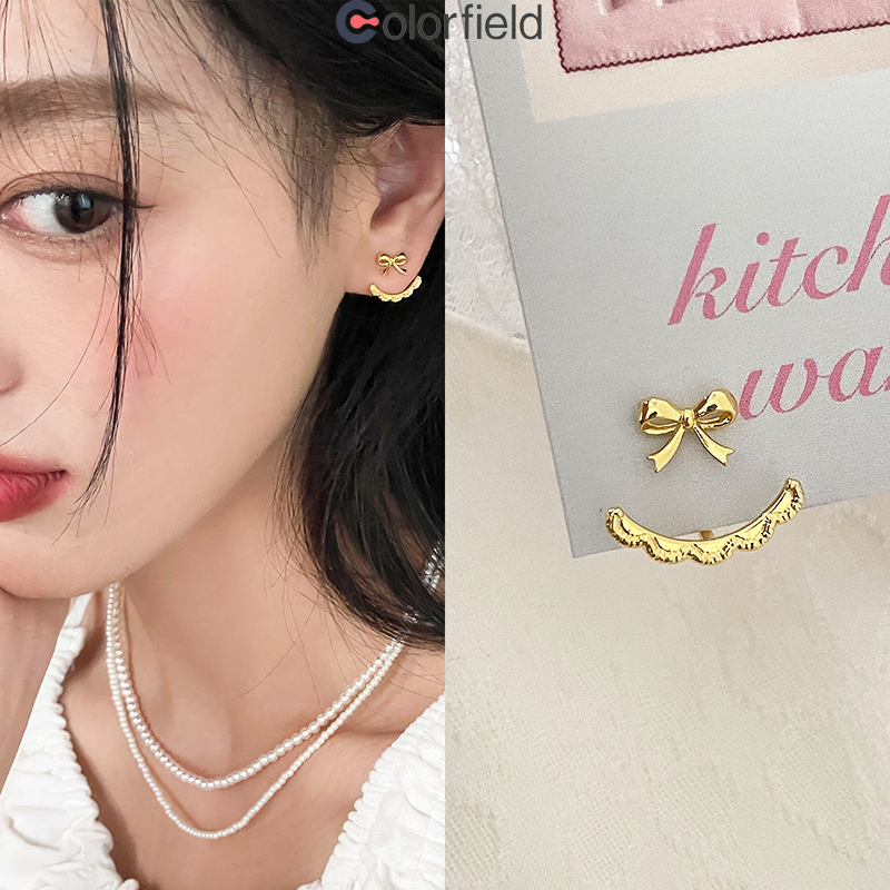 Colorfield ต่างหูโบว์ เกาหลี ระดับไฮเอนด์ หวาน แฟชั่น เข้ากับทุกการแต่งกาย ผู้หญิง เครื่องประดับ พร้อมส่งในไทย-COD