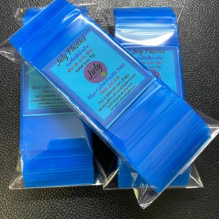 July Plastics ถุงซิปสีน้ำเงิน 4x6 ซ.ม. Model : A แพค100 ใบ Blue Color Plastic Bags