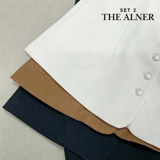 Thealner-AN271 (เซตเสื้อคอกลมแต่งกระดุมหน้า กก.ขายาว)
