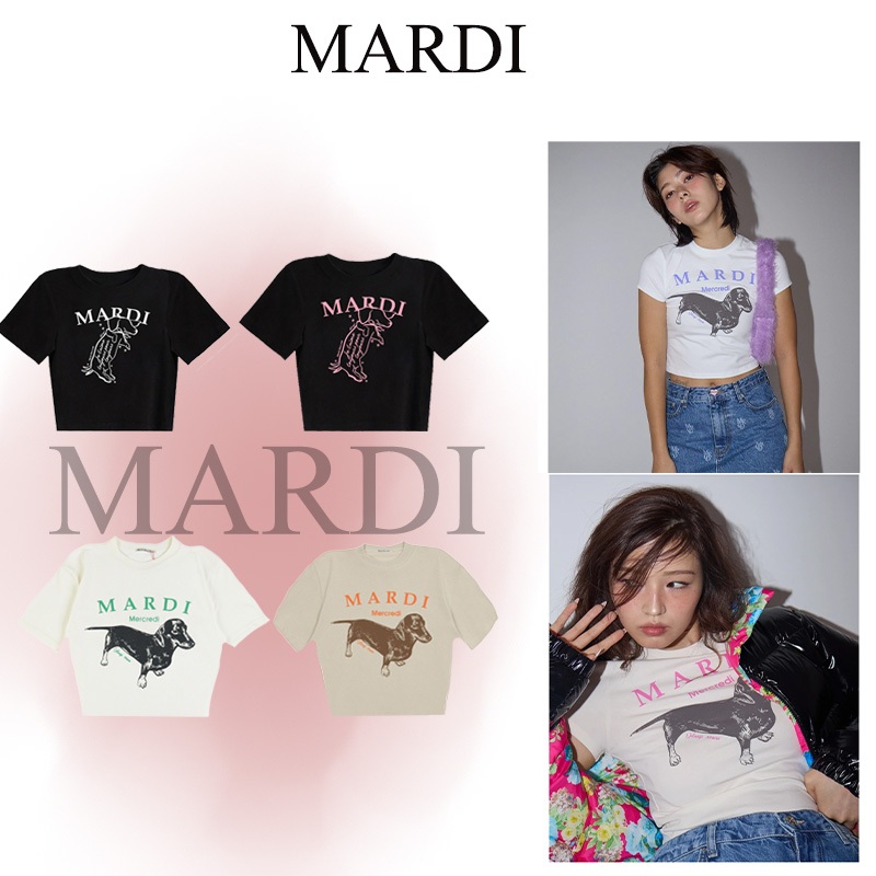 ❤️แท้ พร้อมส่ง❤️ เสื้อสตรี Mardi Mercredi DDANJI สไตล์เกาหลี ผ้านิ่ม ใส่สบาย แบบ SLIM TSHIRT และ SWING TAIL