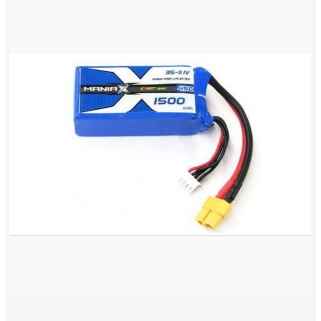 [แบตเตอรี่ 3เซล] ManiaX 3S 1500mAh 45C 11.1V XT60 Lipo Battery ไฟแรง เหมาะกับโดรน เครื่องบิน และ อื่นๆที่จะใช้ ราคา ถูกที่สุด ดีลบีเคเค