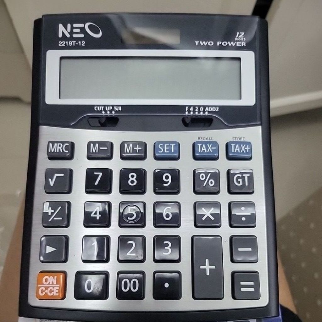 เครื่องคิดเลข นีโอ 2219T-12 12 หลัก สีดำ
