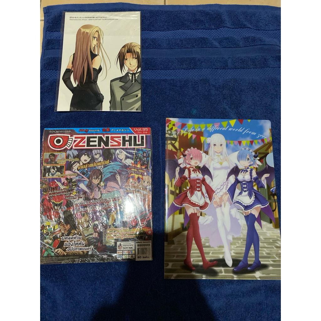 Zenshu Magazine มีโปสเตอร์SAO กับแฟ้มrezero