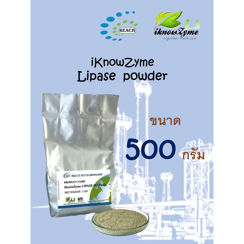 iKnowZyme Lipase Powder เอนไซม์ไลเปส ขนาด 500 กรัม