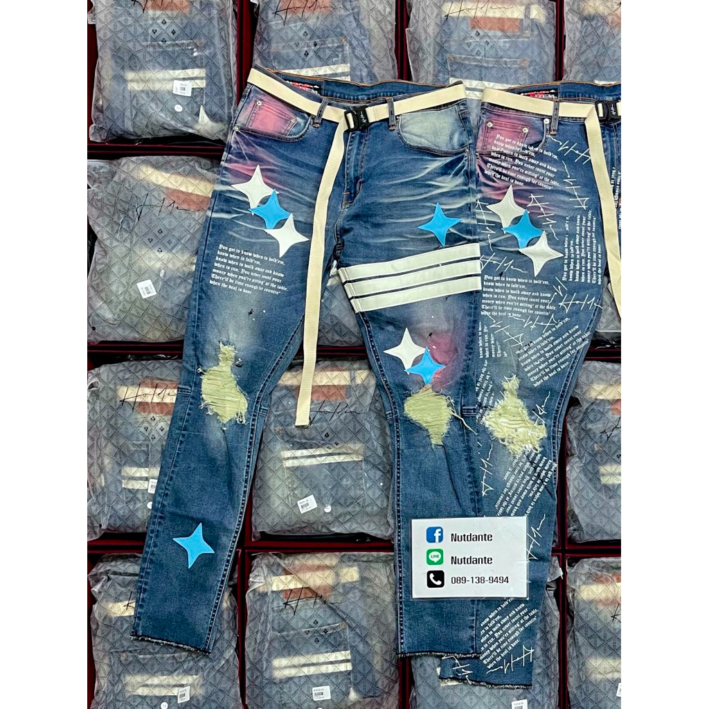 🔥Holdem แท้100%🔥Holdemยีนส์ดาวขาว