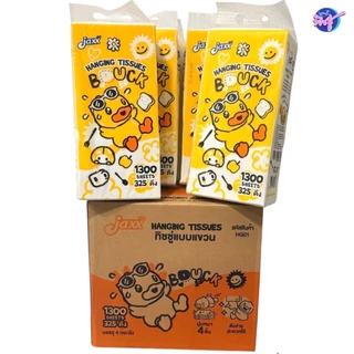 [เซท 2 ลัง] JAXX B.DUCK แจ๊กซ์ กระดาษทิชชู่เช็ดหน้าแบบแขวน หนา4ชั้น ขนาด1300แผ่น ลัง4ห่อ