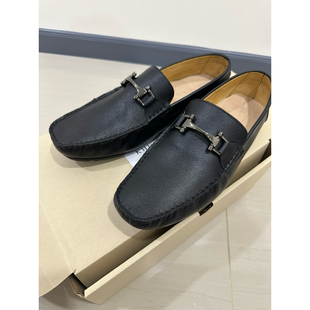 รองเท้าหนัง loafer สีดำ khunn