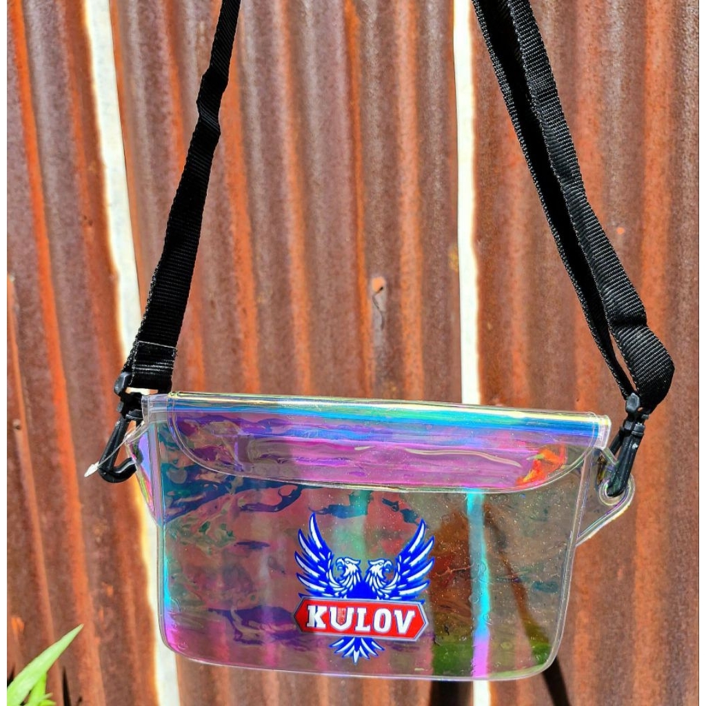 กระเป๋าคาดอก กันน้ำ KULOV แบบใส สภาพดี ขนาด 23x18 Cm.  ราคาสบายกระเป๋าตัง