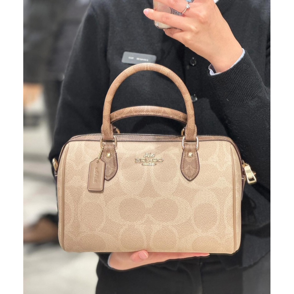✴️แท้ 💯% Coach Rowan Satchel Bag Signature Canvas