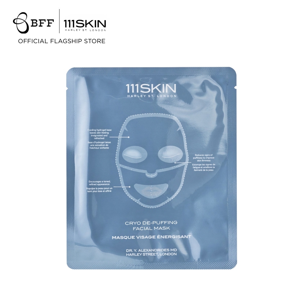 [1 แผ่น] 111SKIN - Cryo De-Puffing Facial Mask 30 ml (มาส์กเซเลบ, มาส์กปลุกผิว, มาสก์หน้า)