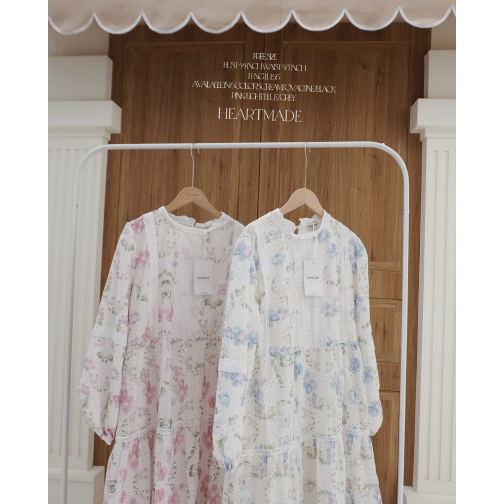 (A24) Heartmade—Haru dress🌸(สินค้าพร้อมส่ง)