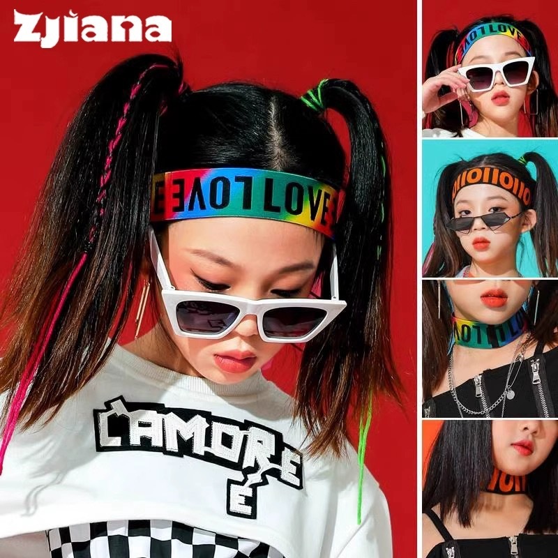 (🇹🇭พร้อมส่งจากขอนแก่น) ที่คาดศีรษะ ที่คาดผม สายรัดข้อมือ สำหรับเด็ก พร็อบชุดเต้น สตรีทแดนซ์ แต่งกายฮิปฮอป