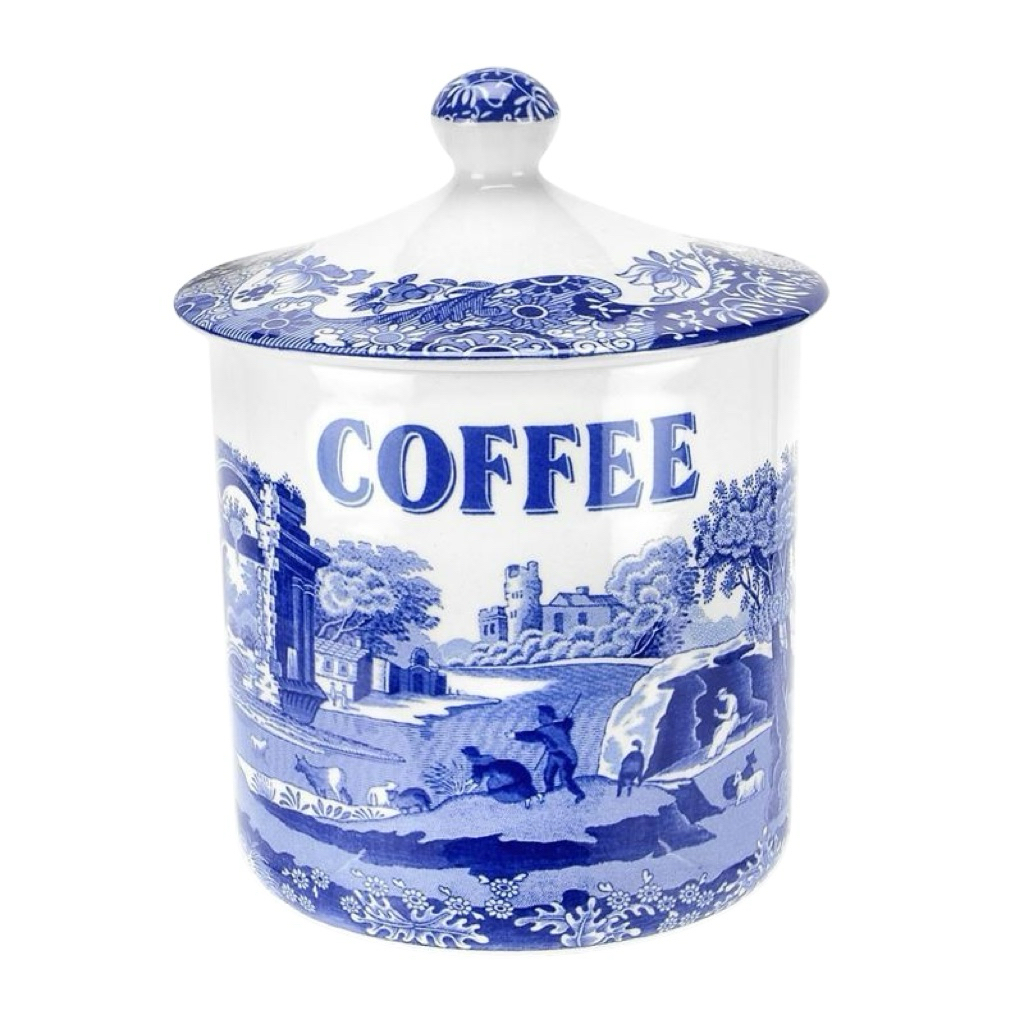 Spode Blue Italian Coffee Canister โถใส่กาแฟ