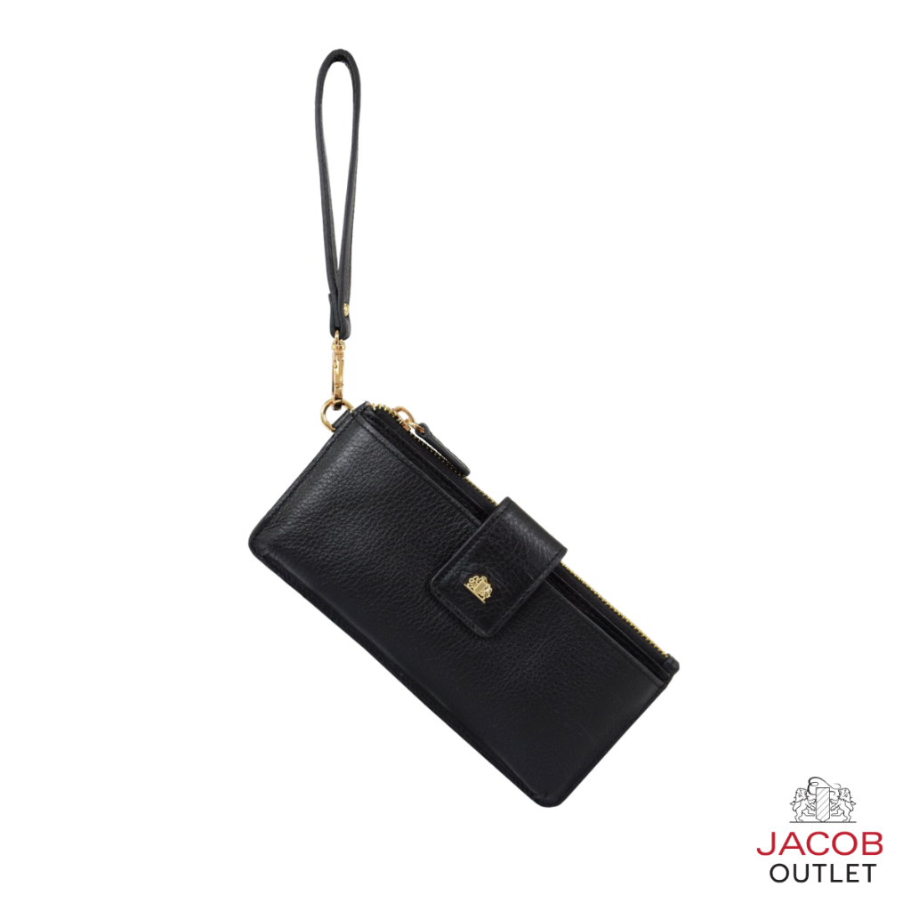 JACOB กระเป๋าสตางค์สตรี ดีไซน์เก๋มาพร้อมสายคล้องข้อมือ - รุ่น 63023