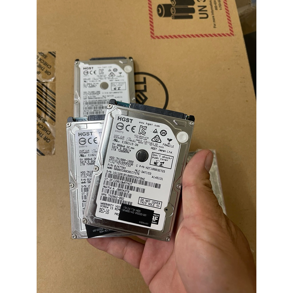 HDD HGST 1 TB  2.5” มือสองสภาพดีพร้อมใช้เทสแล้ว
