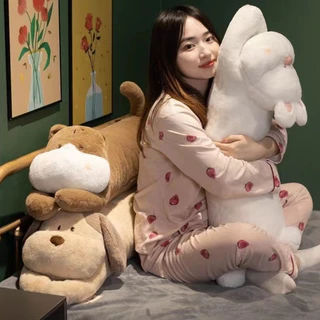 หมอนตุ๊กตาหมายาว 65/95 ซม. นุ่มนิ่มน่ากอด หมอนข้างกอดนอน แต่งห้องนอน ของขวัญน่ารัก