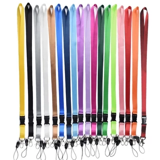 🔥ใหม่ สายคล้องคอห้อยโทรศัพท์ 18 สีเลือกสีได้ ตะขอเป็นเหล็กขาว Long Telephone Lanyard and Phone Charms CS