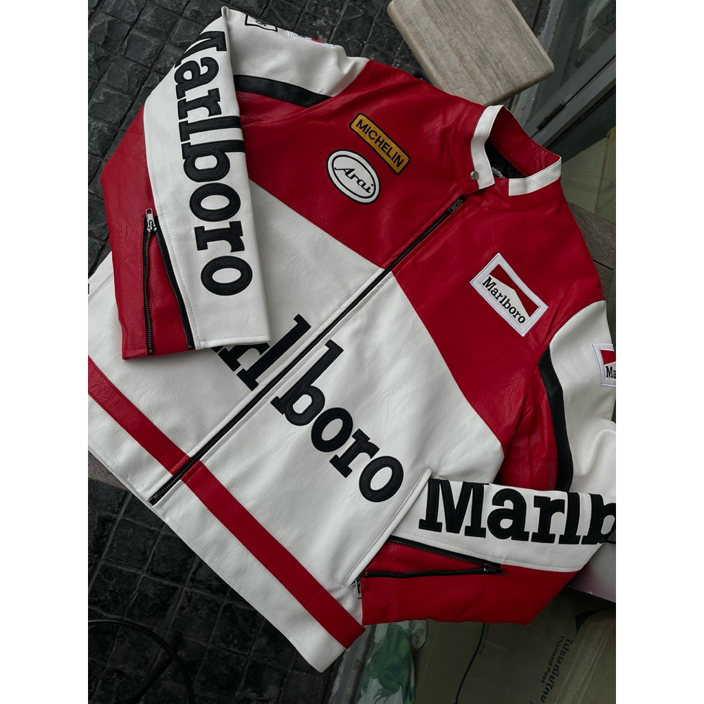 เสื้อแจ็คเก็ตหนัง Marlboro Jacket