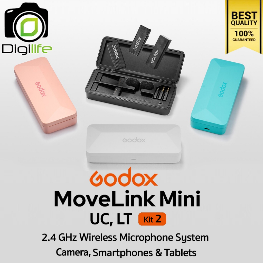Godox Microphone MoveLink Mini ,Wireless Microphone 2.4GHz สำหรับ Camera Smartphone & Tablets -รับปร