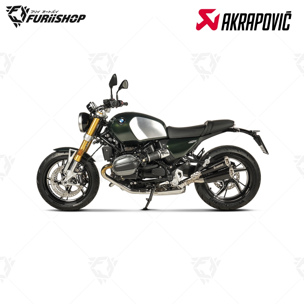 ท่อสูตร/ท่อแต่ง/ท่อไอเสีย Akrapovic Slip on Twin Black : for BMW RnineT 13-20 / RNINET Scramble 17-2