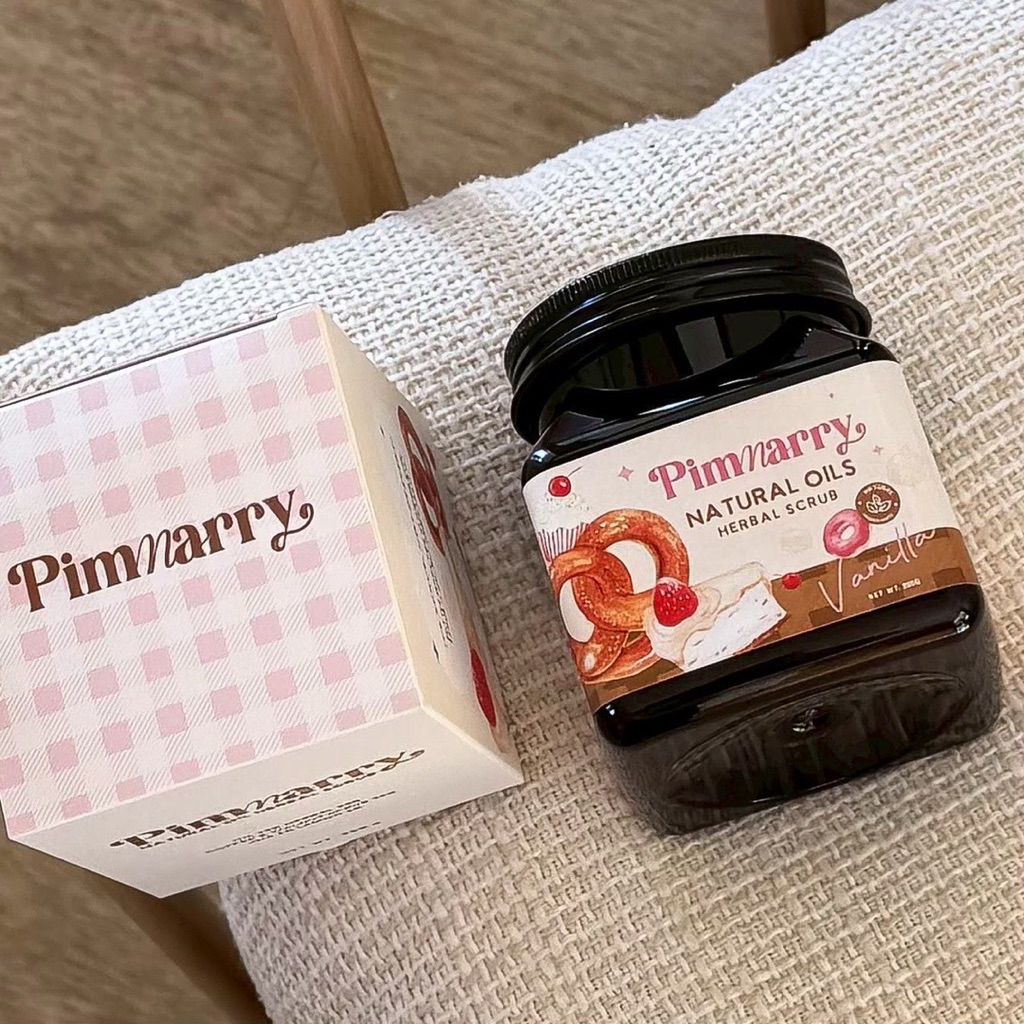 [พร้อมส่ง🌼] 🐰🎀 PIMMARRY Natural oils herbal scrub - สครับออยล์สมุนไพรพิมพ์แมรี่ สครับขนมกลิ่นวนิลา 3