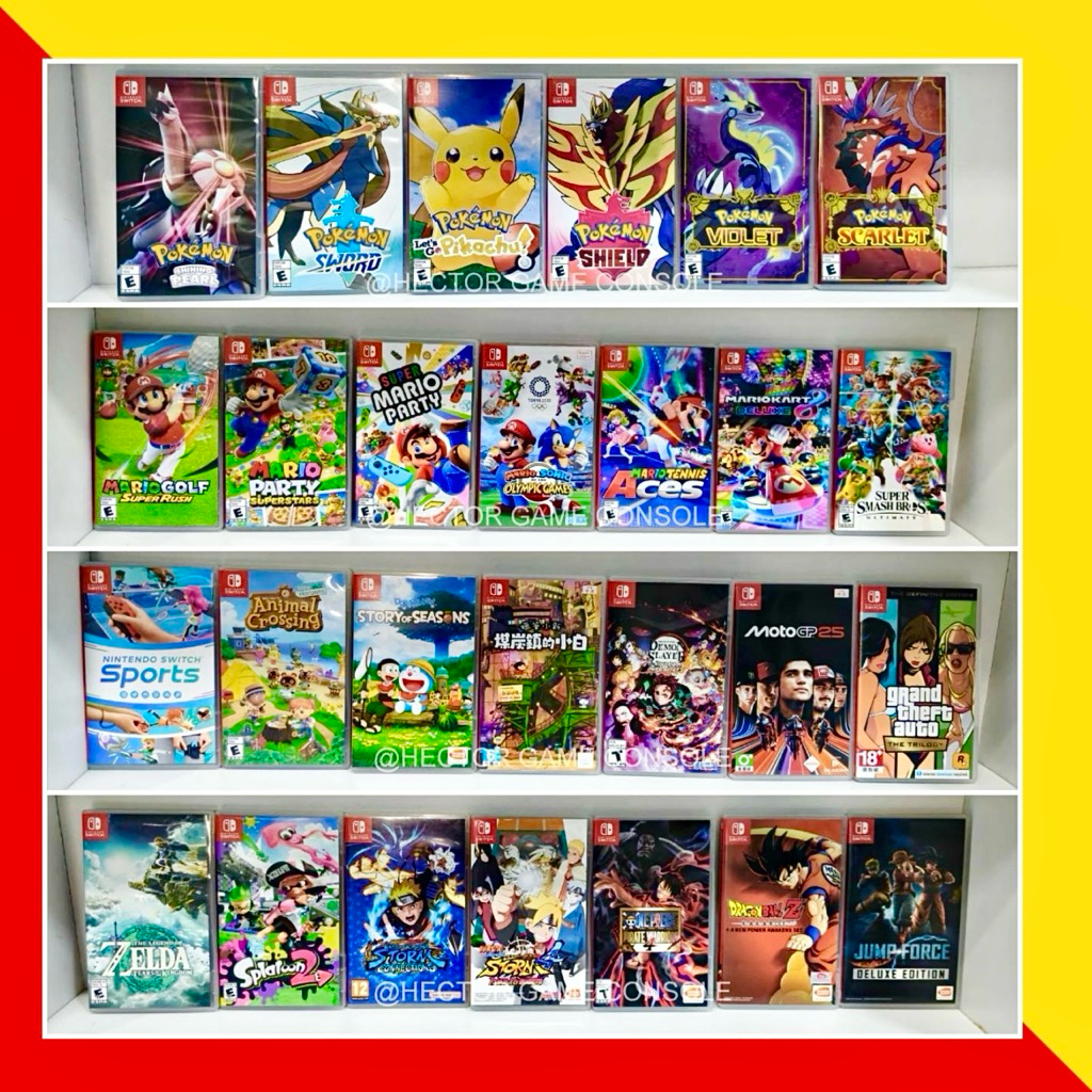 Nintendo Switch (มือสอง) รวมแผ่นเกมส์ Nintendo Switch มือสอง (มีหลากหลายเกมส์ให้เลือกนะคะ)