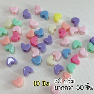 (A013)ลูกปัดพาสเทลรูใหญ่ใส่โซ่ไข่ปลาได้ ลูกปัดตกแต่งdiy