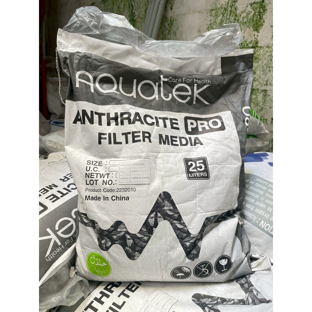 รุ่นใหม่มีรับรองHalal สารกรอง ANTHRACITE AQUATEK Pro (25ลิตร/ถุง)(Halal) (1 กระสอบ/1คำสั่งซื้อ)