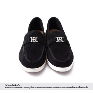 O&B รองเท้าหนังกลับ รุ่น ROMEO LOAFERS IN CHARCOAL BLACK-11218SU16674F_U5BKXX