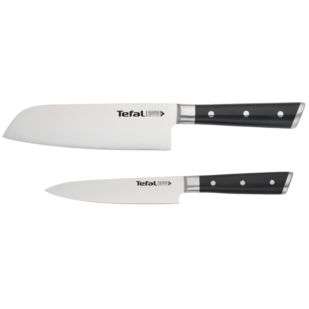 Tefal Ice Force  เซ็ตมีดทำครัว 2 ชิ้น : มีด Santoku 16.5 ซม. และ มีดปอก petty Knife 13 ซม.  รุ่น K23