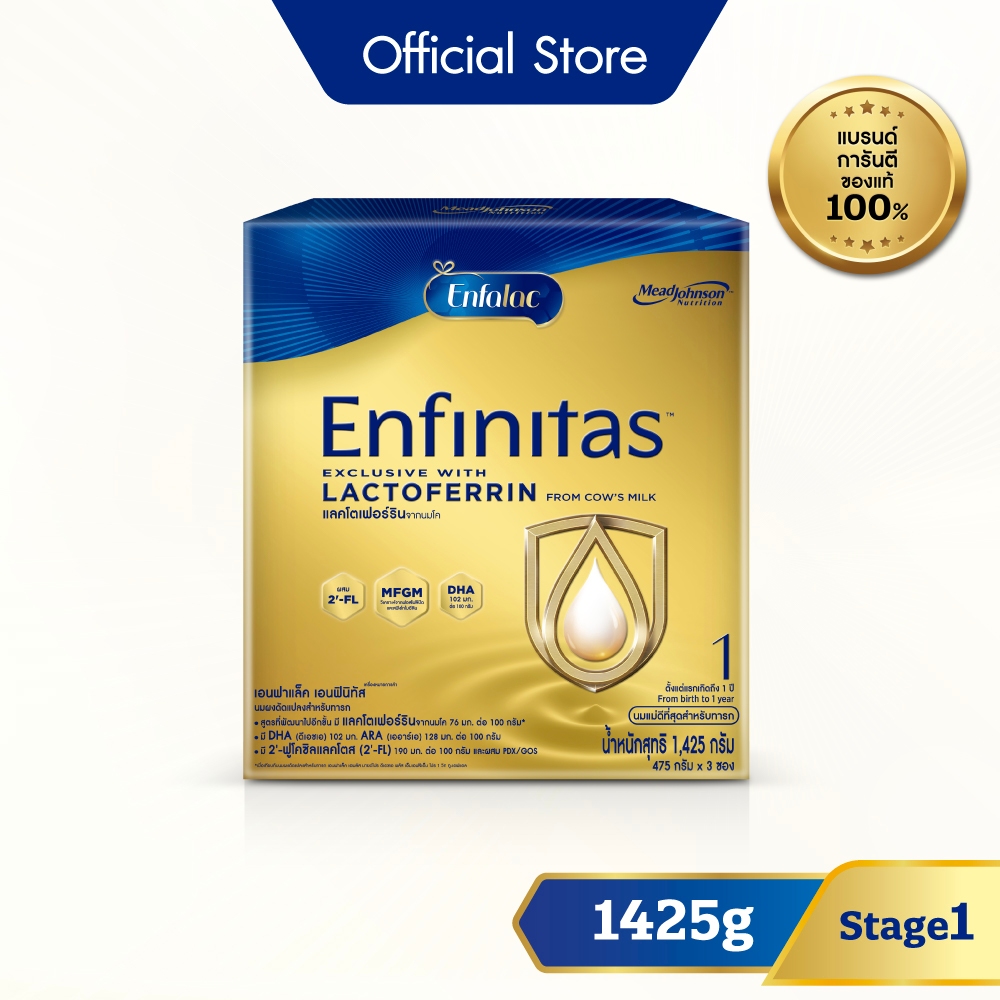 นมผง เอนฟาแล็ค เอนฟินิทัส สูตร1 (1425 กรัม) Enfalac Enfinitas Stage1 (1425 g)