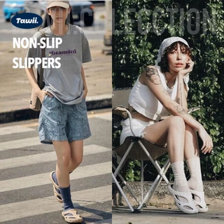 Tawii. รองเท้าแตะกลางแจ้ง Slip-ons รองเท้าแตะผู้ชาย กันลื่น เบา ทนทาน รองเท้าแตะแบบหนีบรุ่นรองเท้าหน้าฝน