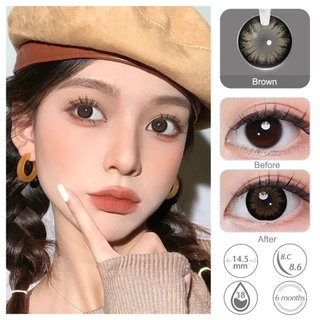 Magister & Realcon คอนแทคเลนส์ 14.5mm ซีรีย์ซุปเปอร์ไซส์ คอนแทคเลนส์สีดำ สีน้ำตาล คอนแทคเลนส์สายตาสั้น 6 เดือน