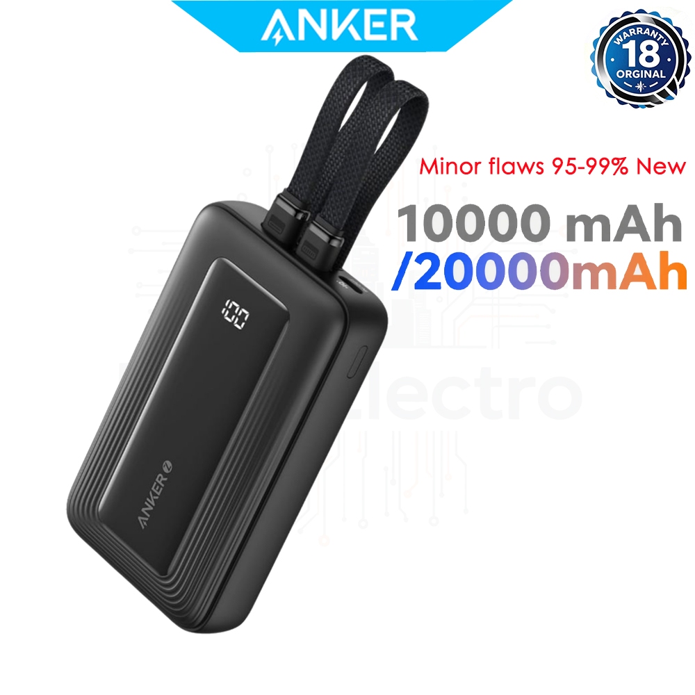 Anker Powercore 10000mAh 20000mAh Portable Charger 30W HighSpeed Charging PowerBank พร้อมเส้นคู่ในตั
