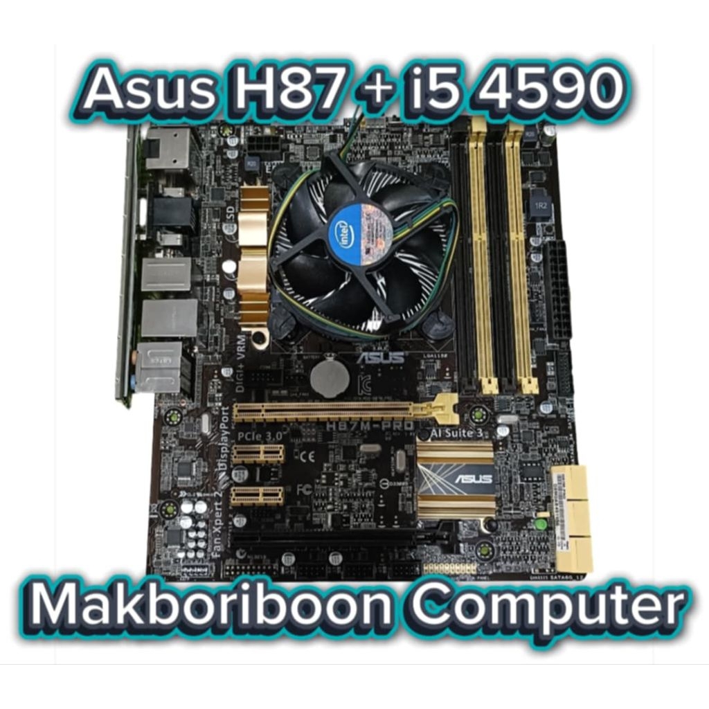 ชุดเมนบอร์ดAsus + Cpu i5 i7 gen4