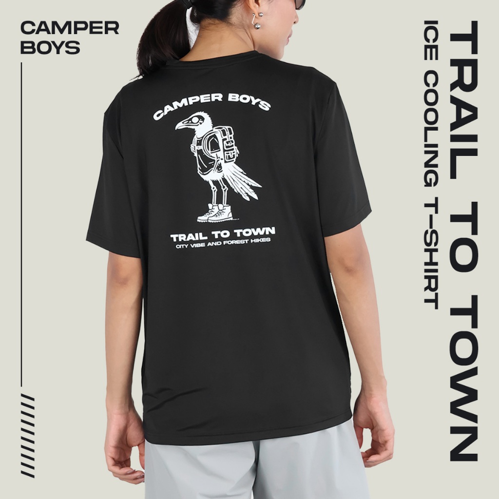 CAMPER BOYS : ICE COOLING T-SHIRT เสื้อยืดเดินป่าที่ใส่แล้วเย็น ใส่ได้ทั้งในป่าและในเมือง เสื้อวิ่งเ