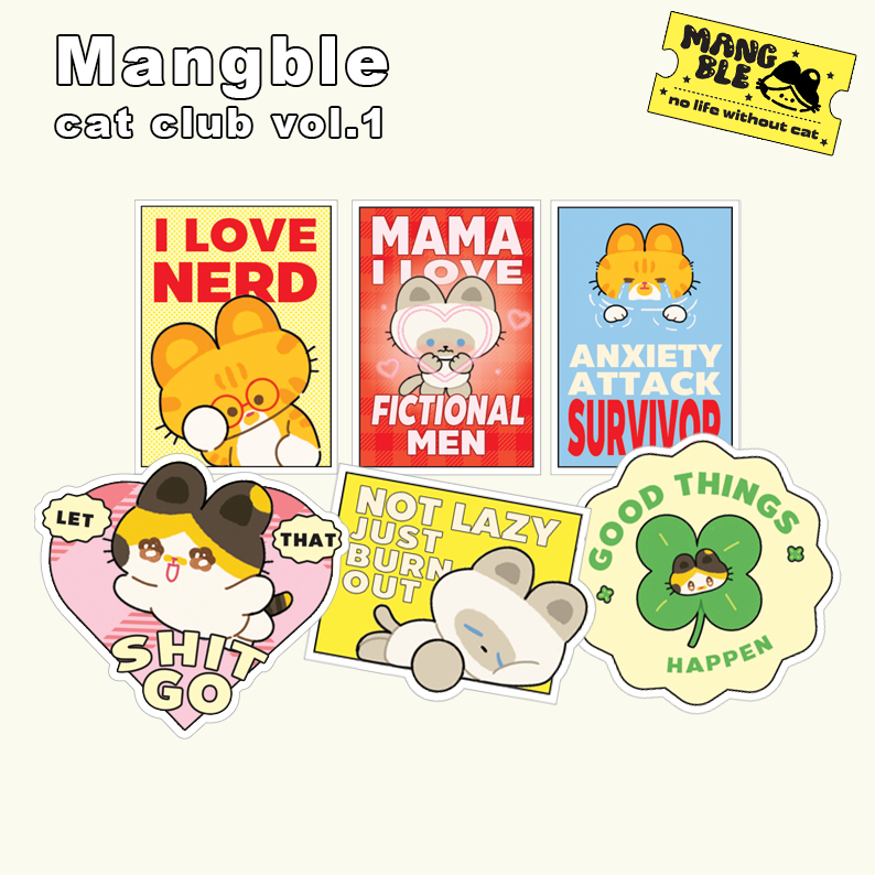 Sticker Diecut : Mangble cat club vol.1