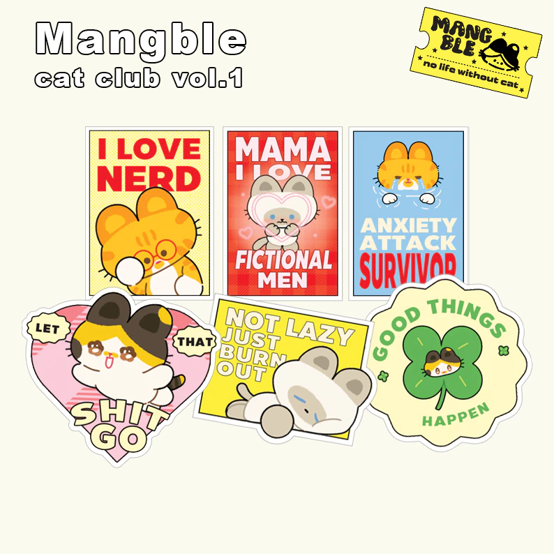 Sticker Diecut : Mangble cat club vol.1