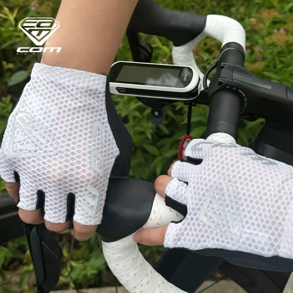 ถุงมือจักรยานผู้ใหญ่ COM SPORTS GS06 Cycling Gloves ถุงมือปั่นจักรยานสำหรับฤดูร้อน ระบายอากาศดี