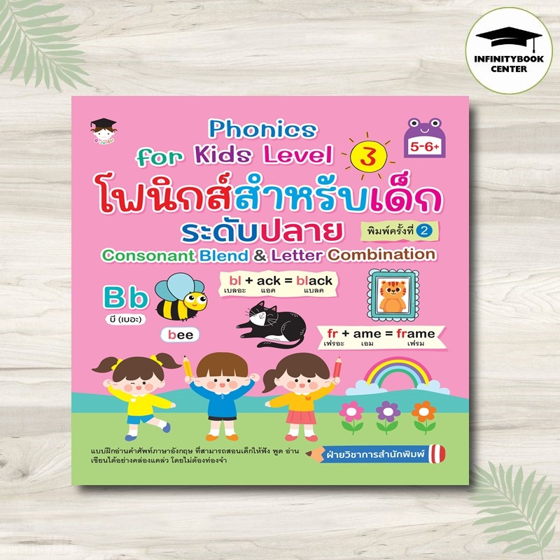 หนังสือ Phonics for kids Level 1 โฟนิกส์สำหรับเด็กระดับต้น : หนังสือเด็ก หนังสือภาพสำหรับเด็ก ภาษาอังกฤษสำหรับเด็ก