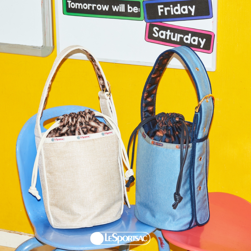 Lesportsac Med Belt Drawst tote bag กระเป๋าสะพายข้าง กระเป๋าทรงโท้ท Style 2009 Lesportsac x Atelier NEW