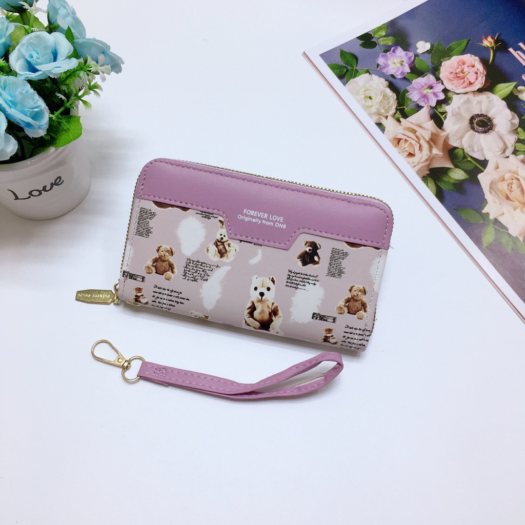 DD061#กระเป๋าสตางค์ราคาถูก36฿กระเป๋าสตางค์ใบกลางมีช่วงใส่บัตรงทั้งหมด4ช่อง 📌วัดสุด:หนังPU รุ่นใหม่ - รูปที่ 4