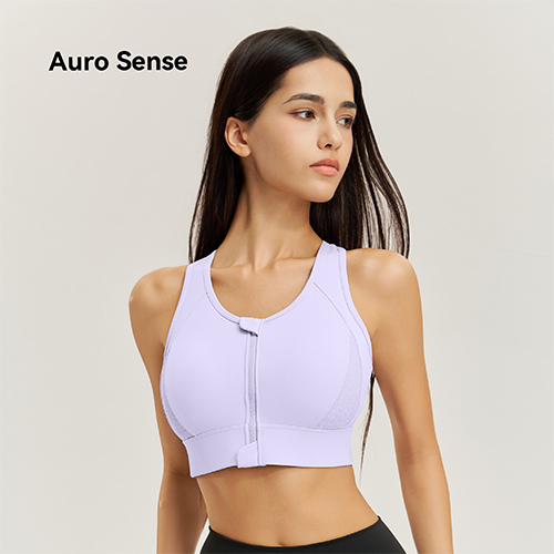 Auro Sense LYCRA® สปอร์ตบรา sport bra ซิปหน้าแบบชิ้นเดียว ตาข่ายด้านนอกความแข็งแรงสูง ระบายอากาศได้ดี ราคา ถูกที่สุด ดีลบีเคเค แกลเลอรีภาพที่ 6