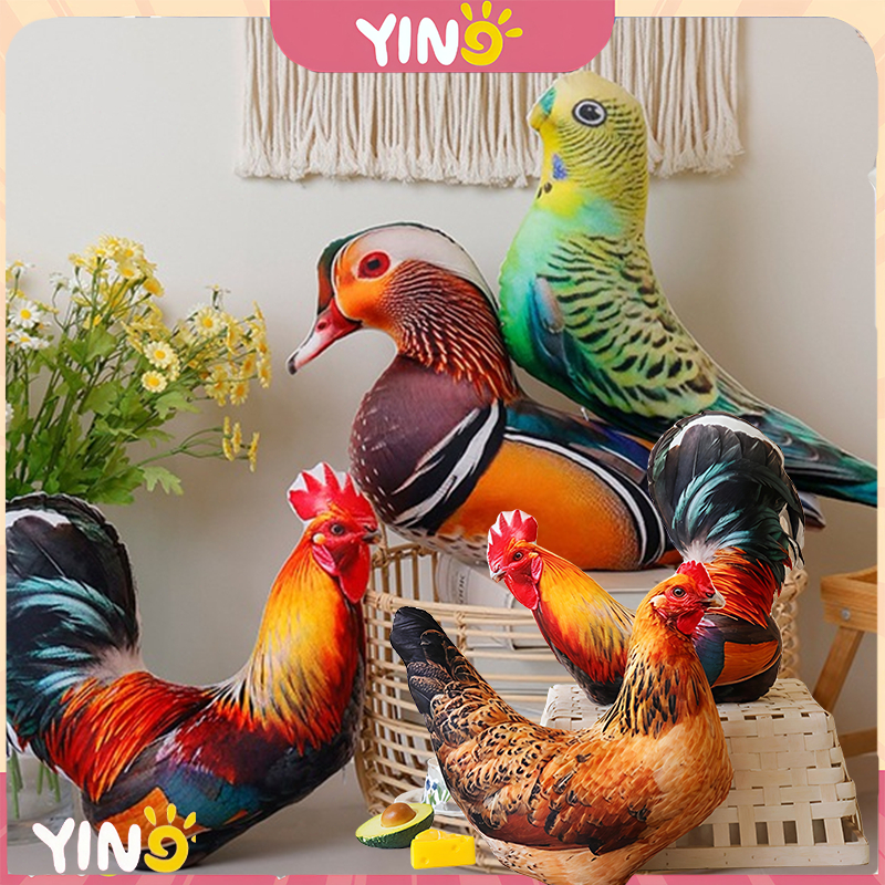 หมอนสัตว์ตุ๊กตาแสนสบายพร้อมการออกแบบเหมือนจริงรวมทั้งตัวเลือกนกแก้วไก่ไก่ไก่ไก่ไก่ไก่ไก่ไก่ไก่และ